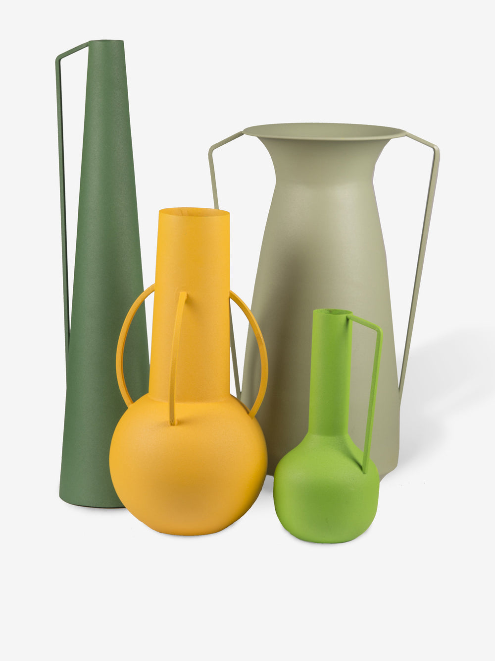 Vase handle l meta olive clair - polspot... olive clair