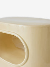 Table d'appoint space ceramique emaillee creme - hk living creme