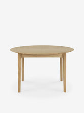 Table ronde a rallonge bok chene massif d129/179 - ethnicraft chene clair